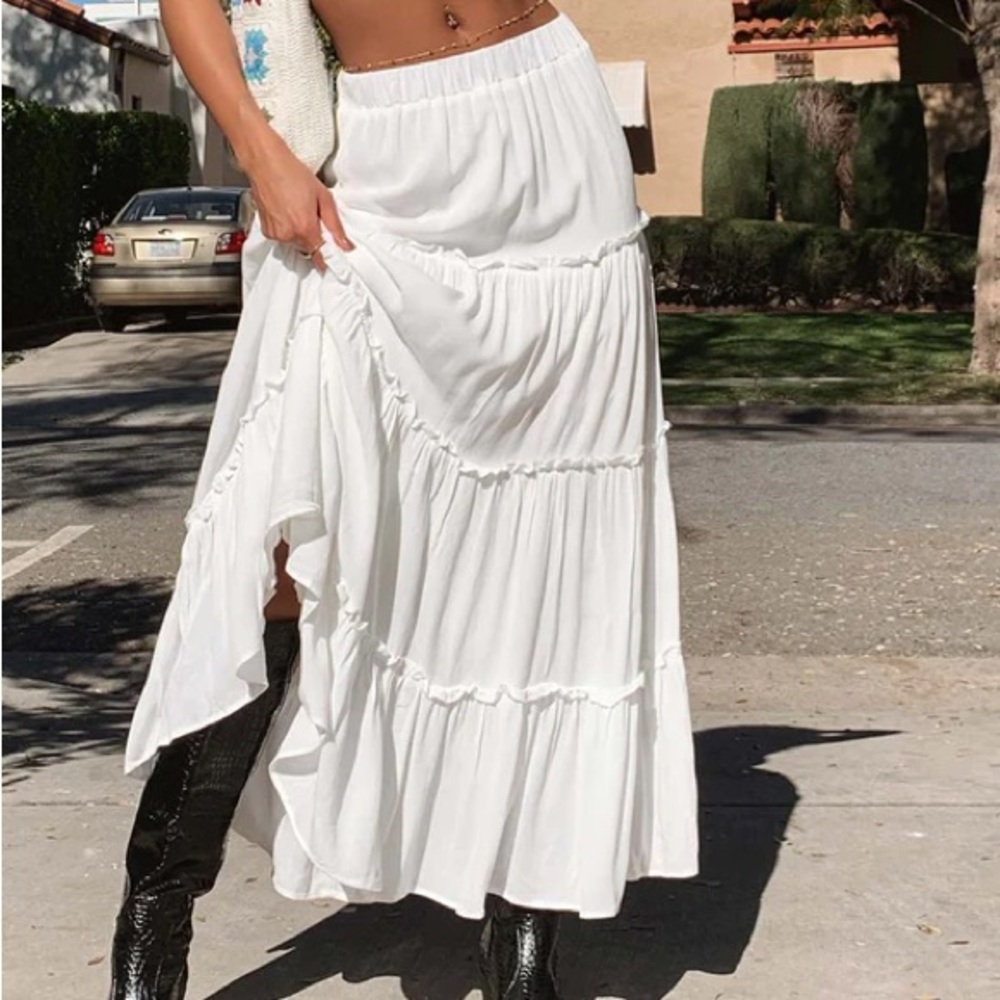 MIRIAH MAXI SKIRT WHITE